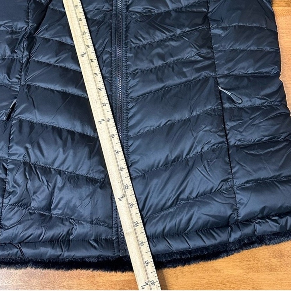 32 Degrees Women's Puffer Jacket Sz M Heat Quilted Black Fur Lined Outdoor - Picture 6 of 8